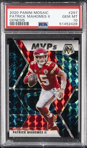 2020 PANINI MOSAIC GENESIS #297 PATRICK MAHOMES II PSA 10
