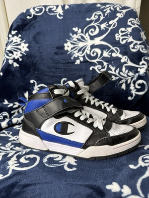 #ad Champion High Top Black White Blue Men#x27;s Athletic Sneakers $15.00