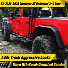 For 2020-2026 Jeep Gladiator Jt 4x Front Rear Fender Flares Turn Signal Lights