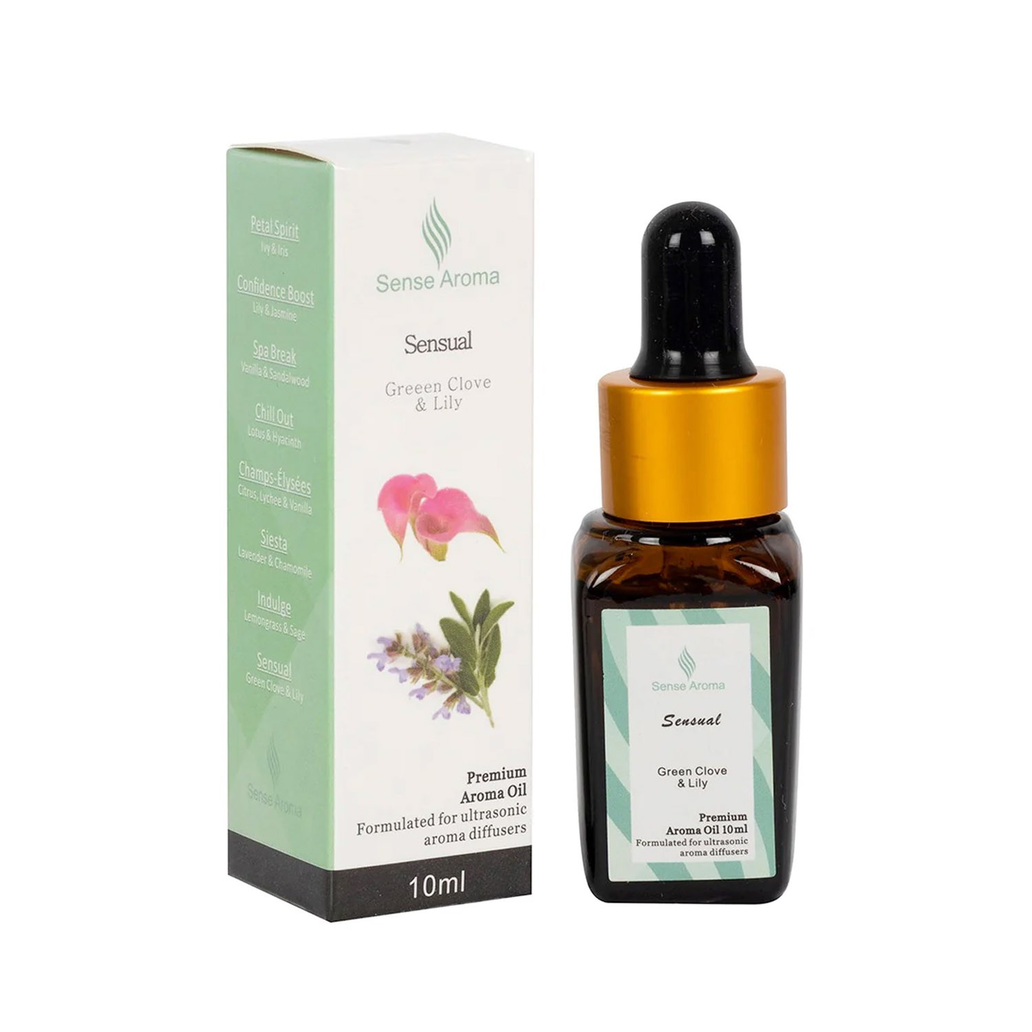 Sense Aroma Green Clove & Lily Fragrance 10ml Essential Oil Ultrasonic Diffuser