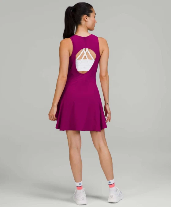 Lululemon Everlux теннис короткое платье 14 пурпурный бак Activewear пиклбол - Изображение 4 из 4