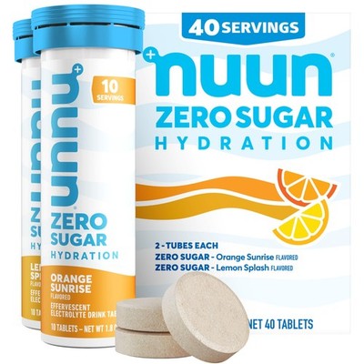 Nuun Zero Sugar Hydration Electrolyte Tablets - 40 Count (Pack of 1), Na