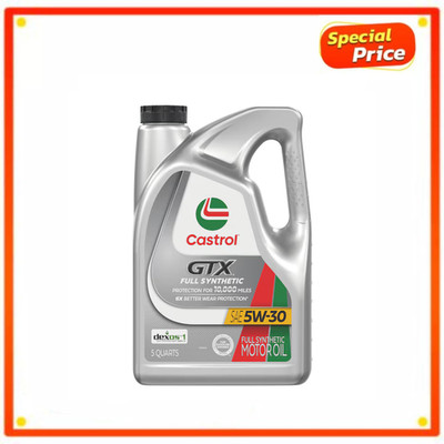Castrol GTX Full Synthetic 5W-30 Motor Oil, 5 Quart, Superior Engine Protection
