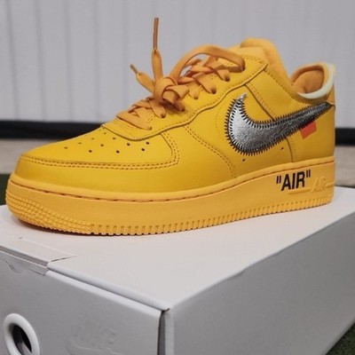 Air Force 1 x Off-White Lemonade New with Box and Tags, Yellow Size 10