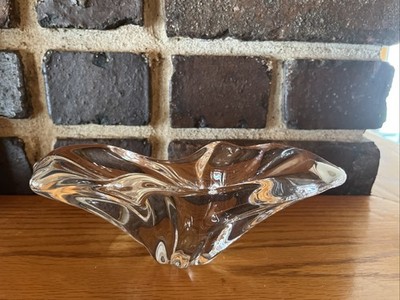 Nice French Baccarat Crystal Free Form Candy Dish 2.75''T x 8''W