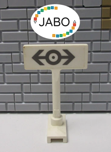 (E8/13) Lego x53pb02 Road Sign Road Sign 2150 Train Station Railway