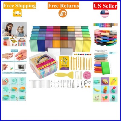 50 Colors Polymer Clay Starter Kit for Kids and Artists