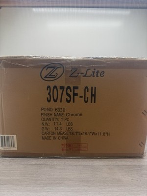 Z-Lite 307SF-CH Cosmopolitan 3 Light 16''W Semi-Flush Drum Ceiling - Chrome