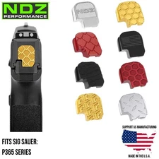 NDZ Sig P365 P365XL X Macro Fuse Slide Back Plate Deep Engraved Aluminum