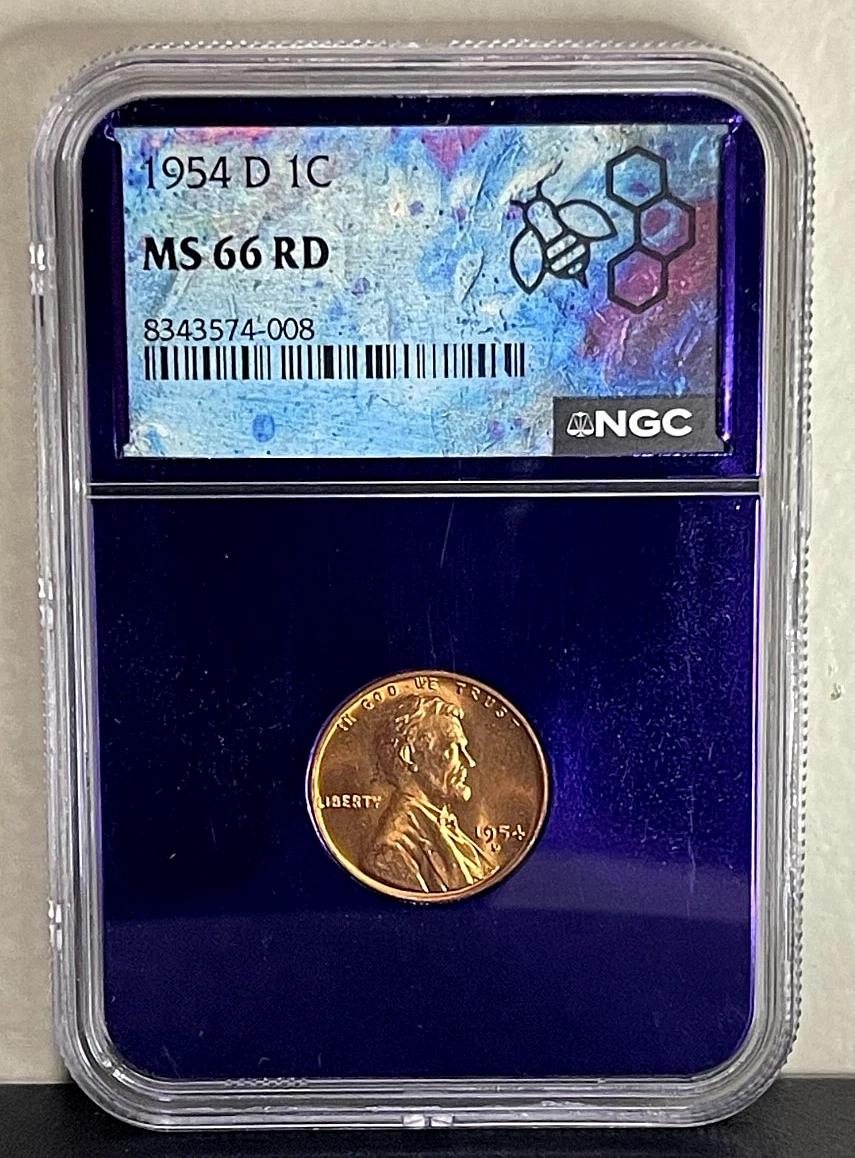 MS 66 Graded 1954 Lincoln Wheat US Small Cents (1909-1958) for