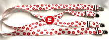 Red M M Suspenders
