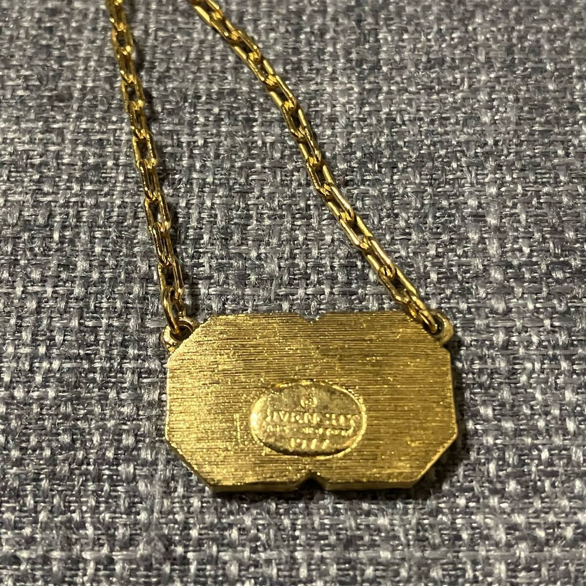 [m] Good condition GIVENCHY Logo necklace enamel gold color thumbnail 5