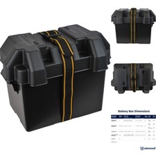 Vented Marine Battery Box For Group 24 - Acid-resistant Boat Rv Case With Strap Vented Marine Battery Box For Group 24 - Acid-resistant Boat Rv Case With Strap