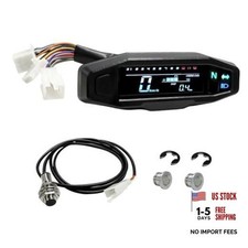 JINXl Motorcycle Speedometer, 6 Gear 12000 RPM Digital Speed Gauge with Mini