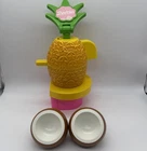 VTG Barbie Hawaiian Ice Maker Party Playset Luau BBQ Mattel 1990 W/Base Coconuts