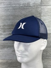 Hurley H Logo Foam Mesh Snapback Trucker Hat Cap Youth Blue Skater Surfer Beach
