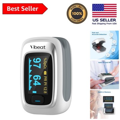 Portable OLED Fingertip Oximeter - Blood Oxygen Saturation & Pulse Rate Checker