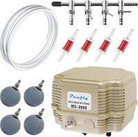 Aquarium Luftpumpe 7W 16L/Min Einstellbar Leise FüR Fischbecken Teiche Bis 1000L