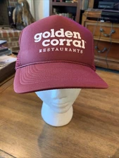 Vintage Golden Corral Restaurant Made In Sri Lanka Snapback Mesh Back Trucker