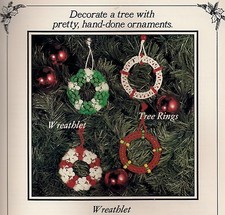 Wreath Ornament Patterns - 4 Variations 1907 Plaid's Macrame A Merry Christmas