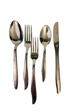 5 Pcs Mar-Crest Atomic Burst Stainless Flatware Made USA