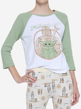 Star Wars Mandalorian The Child GROGU Girls Thermal Pajama sleep 2pc Set SM