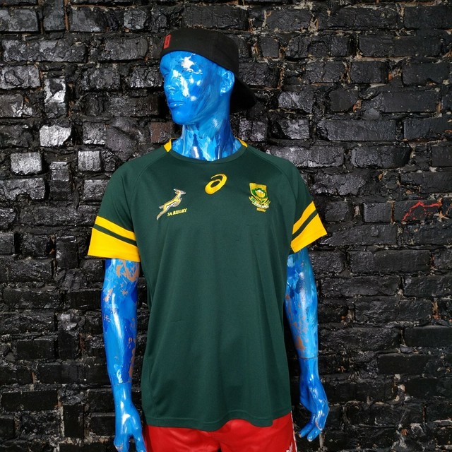 ASICS Springbok South Africa Fans Long Sleeved Home Mens Rugby Jersey 126323SR XL for sale 