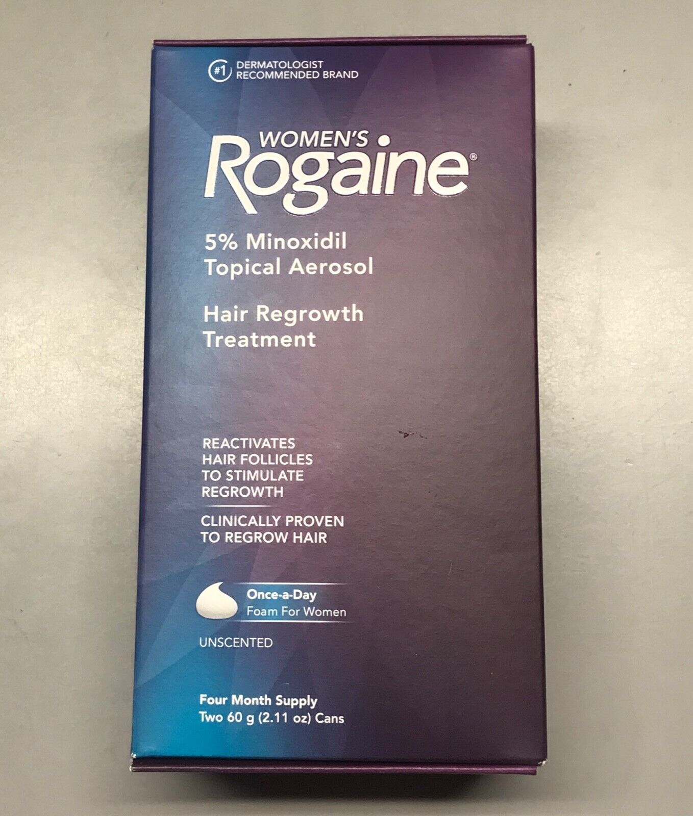 Women's Rogaine Foam Hair Regrowth Treatment 4 Month Supply Exp 09/2022.