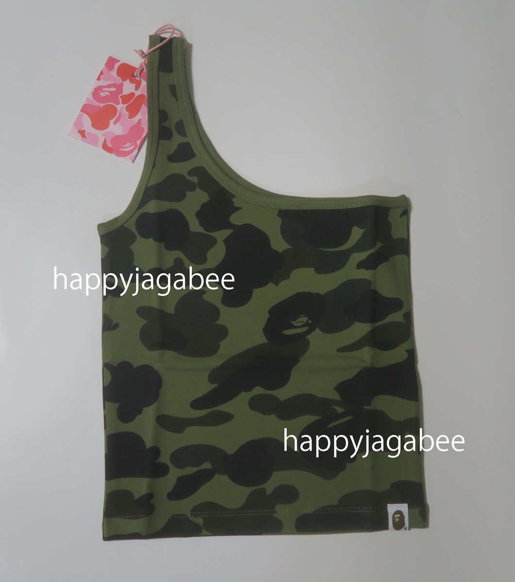 A BATHNIG APE Ladies' 1ST CAMO ONE SHOULDER TOP 1K30208001 r A BATHNIG APE Ladies' 1ST CAMO ONE SHOULDER TOP 1K30208001 r