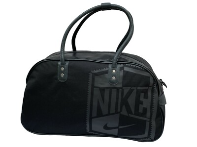 Neu Vintage NIKE GYM CLUB Tasche Reisetasche BA4304 schwarz und grau