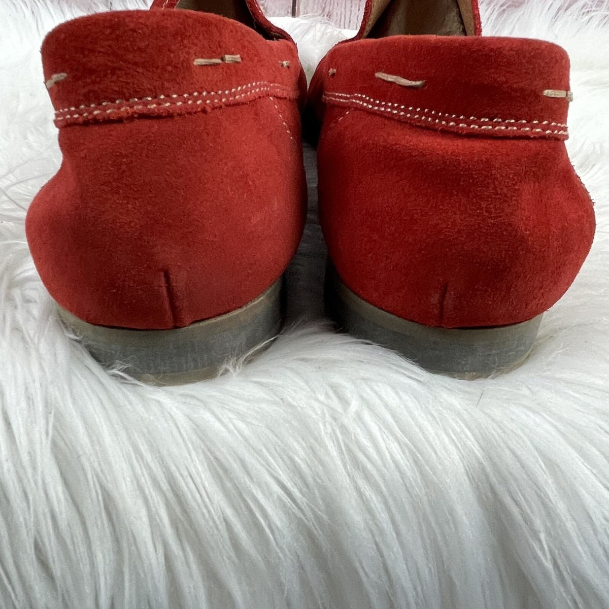 Donald J Pliner Red Suede Sands-23 loafers Size 10.5 New DONALD J. PLINER Red Suede Leather Driving Mocs Loafers U.S.  main image 4