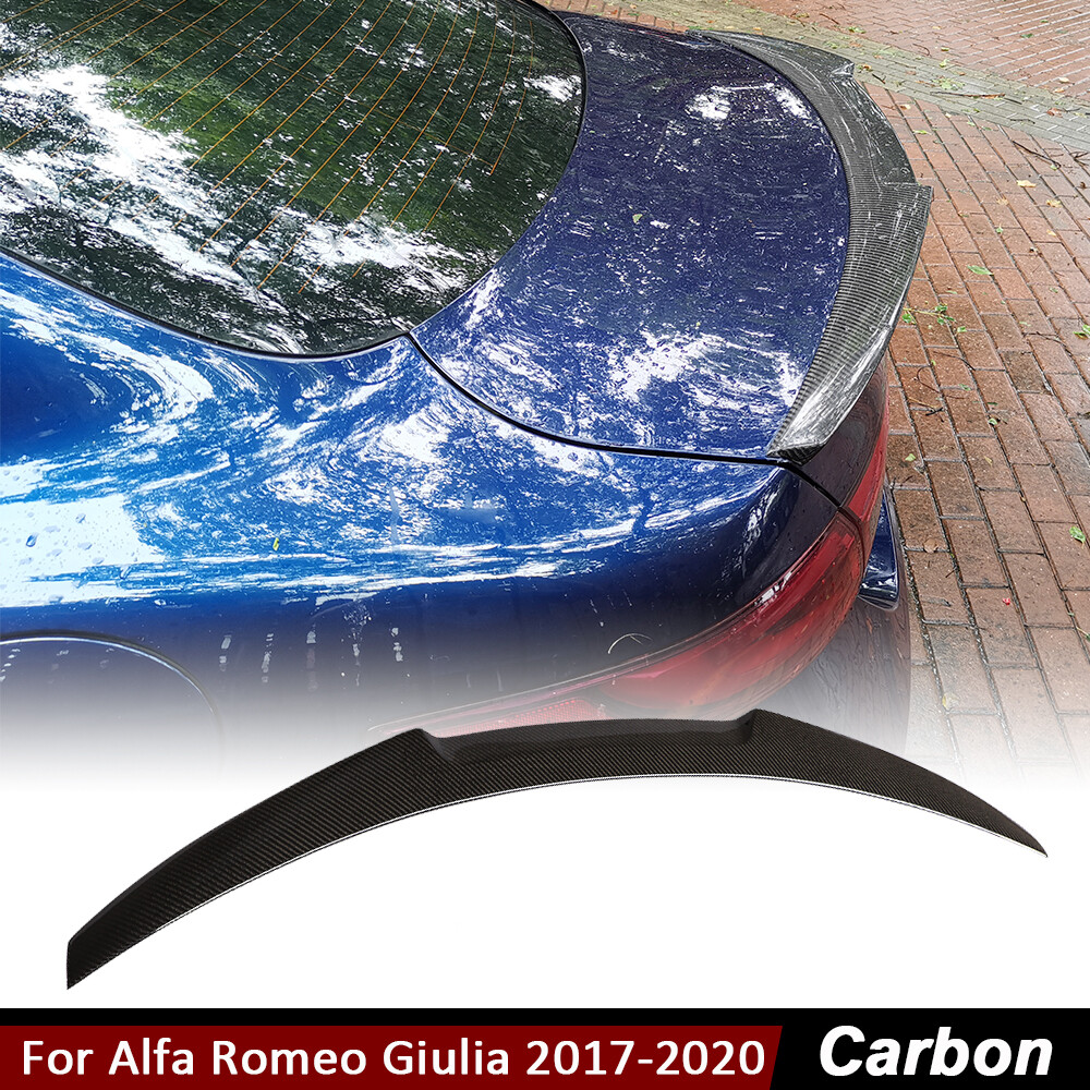 For Alfa Romeo Giulia 2017-2020 REAL CARBON FIBER Rear Trunk Spoiler Wing Lip