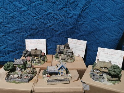Danbury Mint Jane Hart Cottages And Houses Konvolut 5x