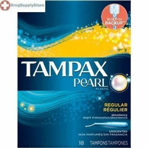 Tampax Pearl Regular Unscented 18 ct - Picture 1 of 1