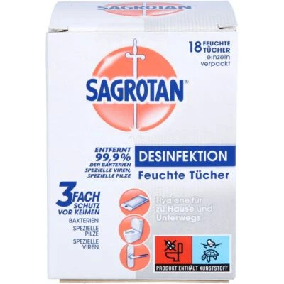 RECKITT BENCKISER DEUTSCHLAND GMBH SAGROTAN Desinfektionstücher 18 St PZN04041906