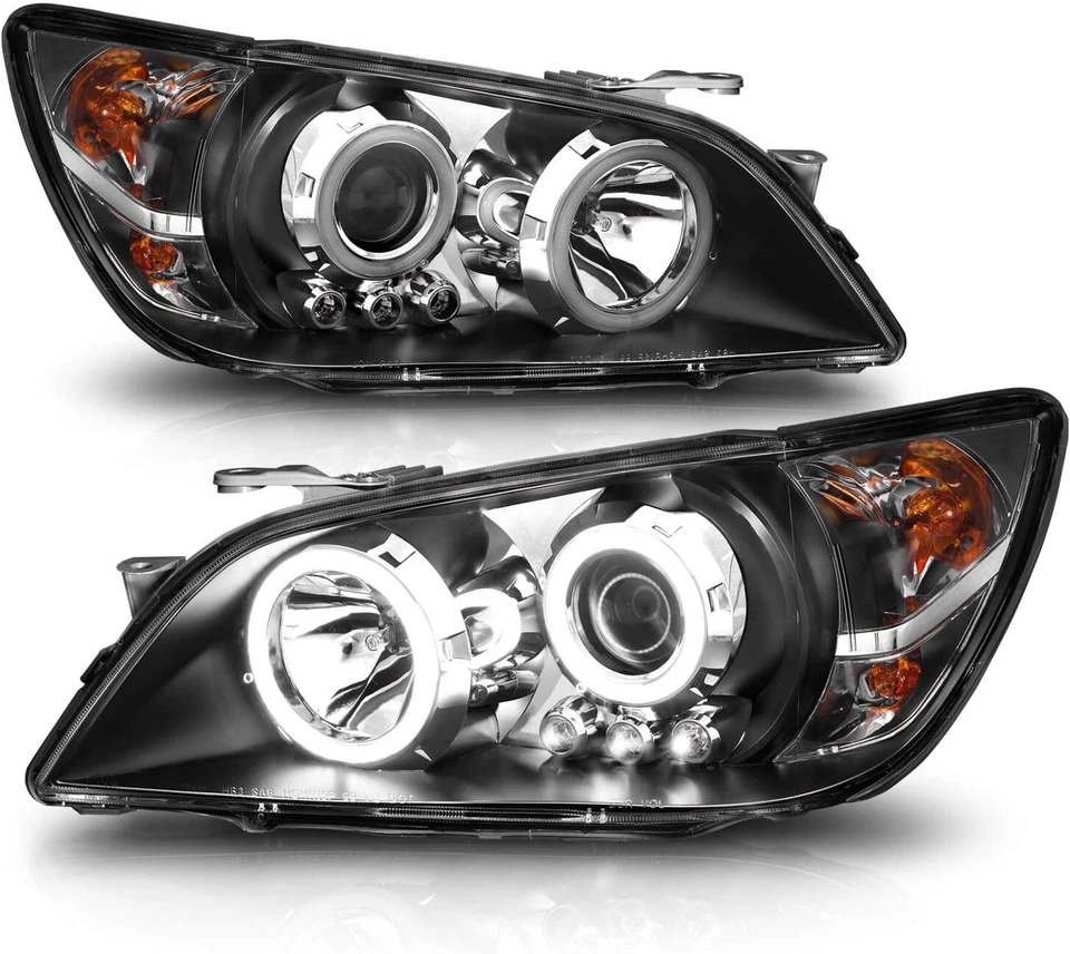 黑色投影仪前灯一对 Xtreme LED 光环适用于 2001 - 2005 年雷克萨斯 IS 300 — 第 2/4 张图片