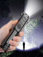 1 Powerful LED Flashlight Rechargeable USB Waterproof Torch - NEW