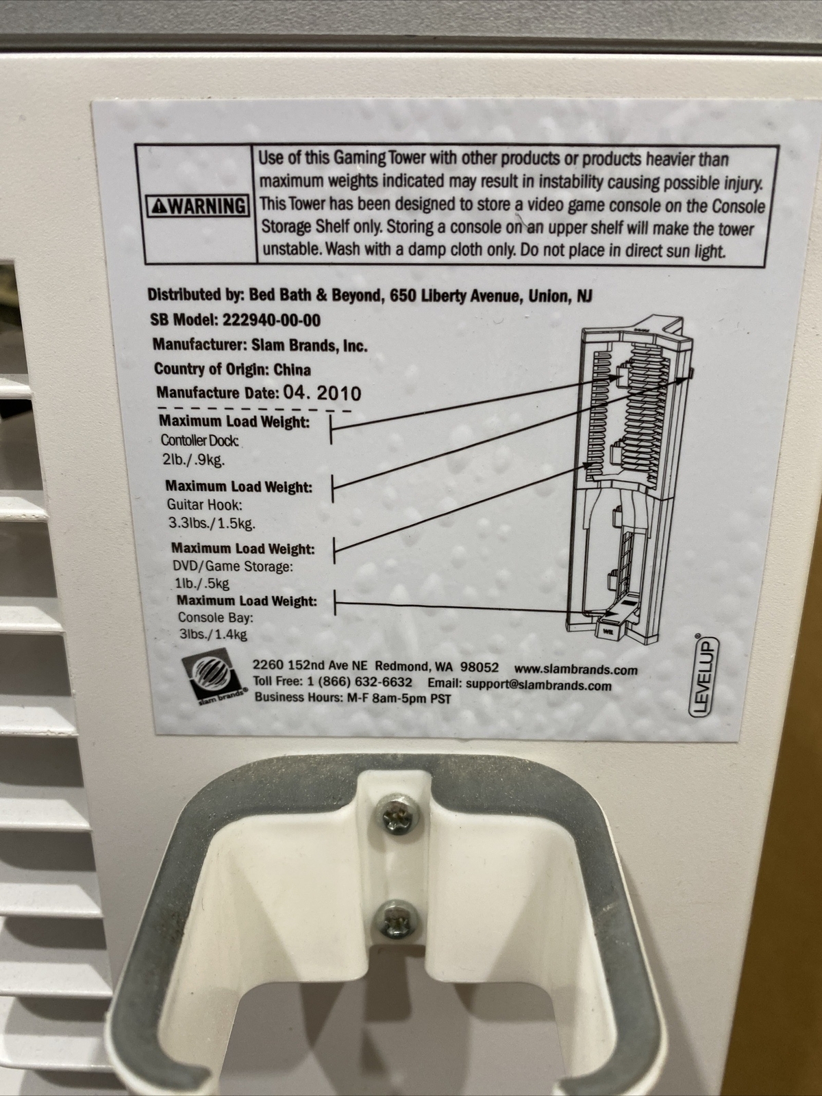 Nintendo Wii Storage Tower Rack Stand Game Console Game Display Level