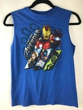 MARVEL AVENGERS America Hulk Ironman Youth LARGE L 10-12 T-shirt Tee Sleeveless