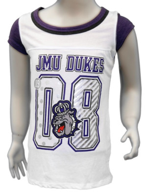 Rivalry Threads James Madison University Dukes Girls Short Sleeves Heather Cotto