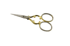 Gingher Italy Gold Tone Fleur-de-lis Embroidery Scissors