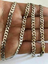 5mm Flat Miami Cuban Link Chain Solid 925 Silver ITALY MADE Mens Ladies 18-30"