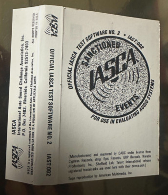 IASCA Competition Cassette- 'Test 2'  Official Test Cassette