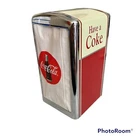 Vintage Coca Cola Have A Coke Napkin Holder Dispenser Metal Chrome 1992
