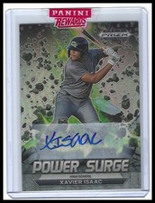 Xavier Isaac 2022 Panini Prizm Draft Picks Power Surge Auto Silver SP #PS-XI