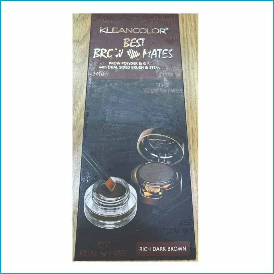 Kleancolor Best Brow Mates Brow Powder & Gel Kit Rich Dark Brown Shade - Image 3 of 4