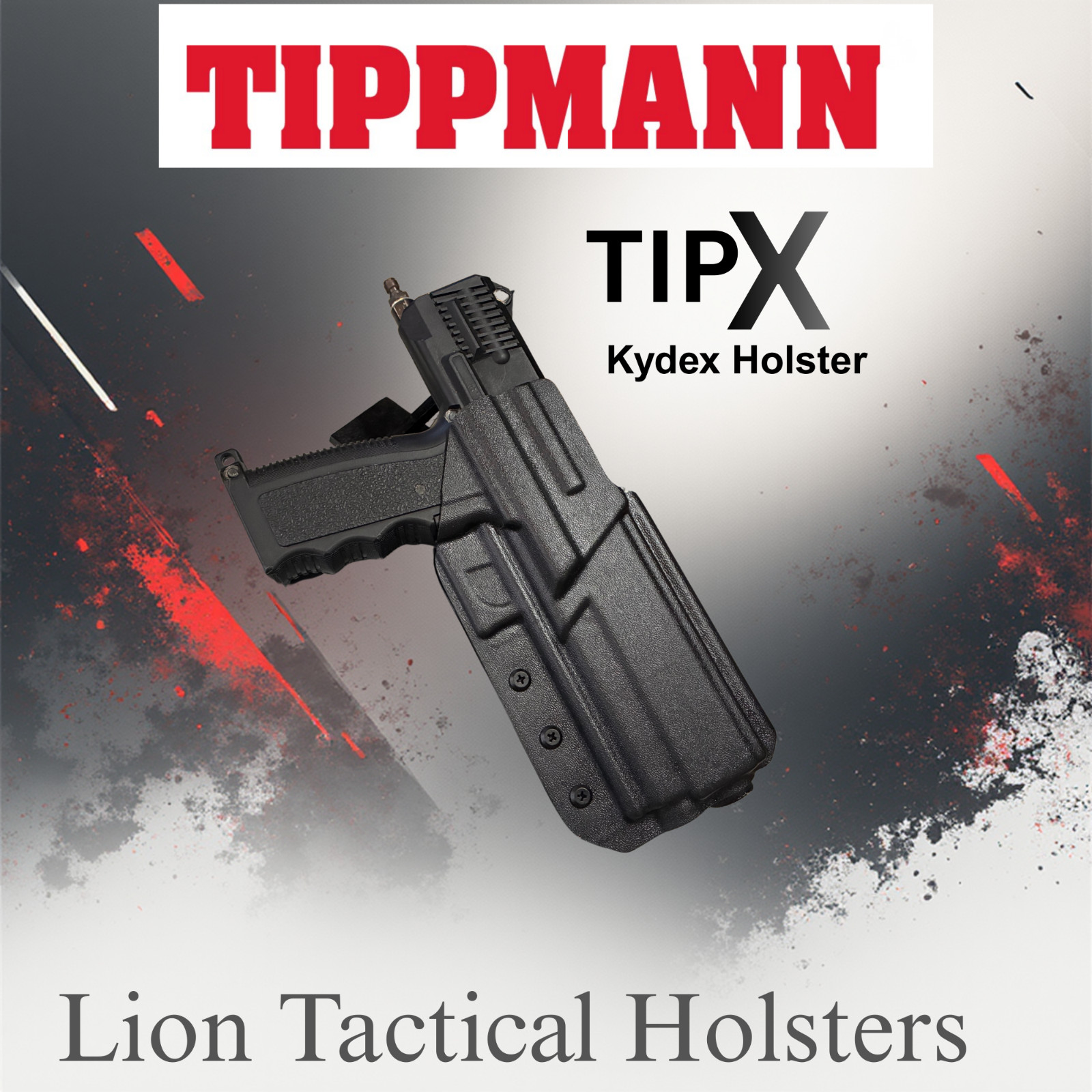 Tippmann TIPX Kydex Holster Black with  (Molle Clips)