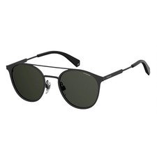 Polaroid PLD 2052/S 807 M9 Black Metal Round Sunglasses Grey Polarized Lens