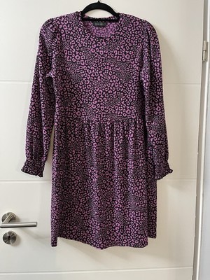 Kleid Schwarz Rosa Dunkelrosa Größe M New Look