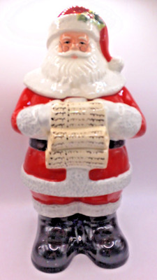''Certified International'', Susan Winget, Ceramic Cookie Jar, Santa Reading List